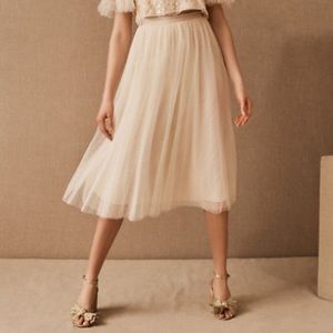 BHLDN Anthropologie tulle skirt 2, Brand NWT with garment bag and packaging